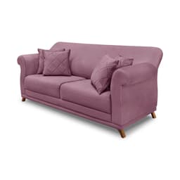 Sofá 3 Lugares Abruzzo Veludo Uva 180 cm