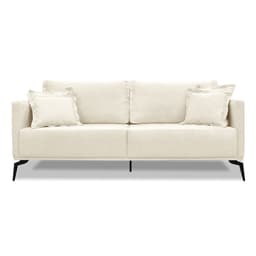 Sofá 3 Lugares Lazio Linho Rústico Natural 220 cm
