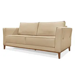 Sofá 3 Lugares Potenza Linho Dourado 190 cm