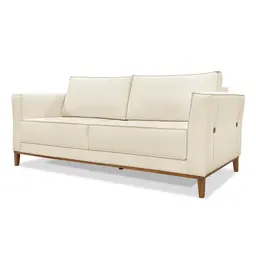 Sofá 3 Lugares Potenza Linho Rústico Natural 210 cm