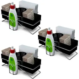 Kit 3 Porta Sachês de Mesa Açúcar Guardanapo Adoçante Mexedo