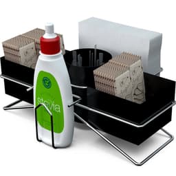 Suporte Porta Sachês Açúcar Mexedor Adoçante Chás Organizador para Mesa do Café Preto