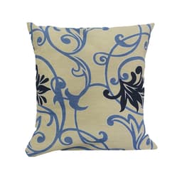 Almofada Decore Azul Estampado 40x40 com aba Têxtil Lar