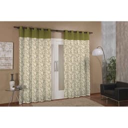 Cortina de Parede para Varão Anna Prime Musgo Têxtil Lar