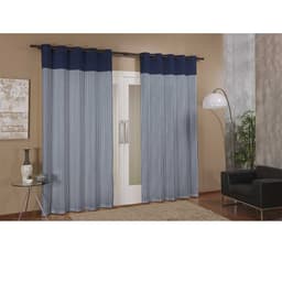 Cortina de Parede para Varão London Prime Azul Náutico Textil Lar