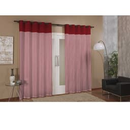 Cortina de Parede para Varão London Prime Cereja Textil Lar