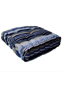Futton Alto Decore Azul Listrado Peça Unica Textil Lar