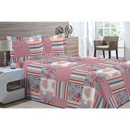 Kit Colcha Piquet Favo Queen Top Confort  Menerbes 3 peças Textil Lar