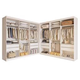 Closet Paris Duo Premium com 8 Gavetas Minastex Branco