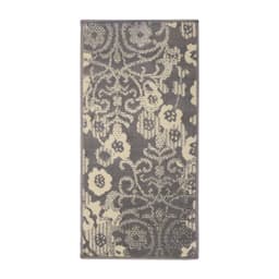 Tapete Adana Floral Retangular (50x100) Polipropileno Cinza