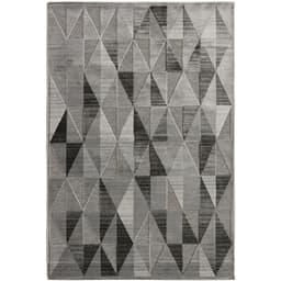 Tapete Alice Triângulos Retangular Veludo (160x235) Cinza