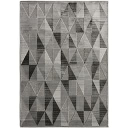 Tapete Alice Triângulos Retangular Veludo (240x340) Cinza