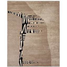 Tapete Ancestralidade Fossil Retangular Veludo (200x250) Bege
