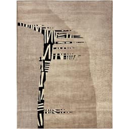 Tapete Ancestralidade Fossil Retangular Veludo (300x400) Bege
