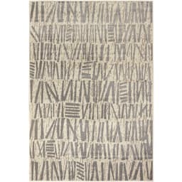 Tapete Ancestralidade Tag Retangular Veludo (200x290) Cinza