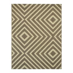 Tapete Bali Retangular Polipropileno (150x200) Bege e Marrom