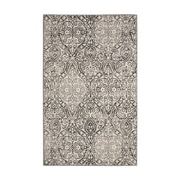 Tapete Black White Retangular Polipropileno (100x160) Preto e Branco