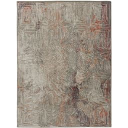 Tapete Capri Retangular Veludo (250x300) Cinza e Marrom