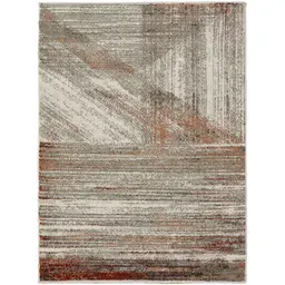 Tapete Capri Retangular Veludo (250x300) Marrom e Cinza