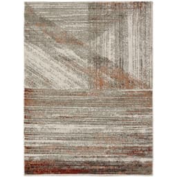 Tapete Capri Retangular Veludo (250x350) Marrom e Cinza