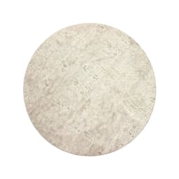 Tapete Glamour Inox Redondo Bouclé (190x190) Bege