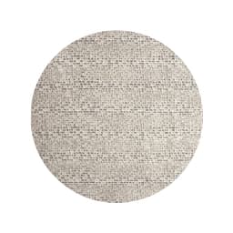 Tapete Glamour Versátil Redondo Bouclé (190x190) Cinza