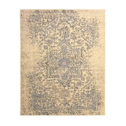 Tapete Herat Dama Retangular Veludo (200x250) Bege e Cinza