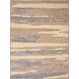 Tapete Herat Litoral Retangular Veludo (150x200) Bege e Cinza