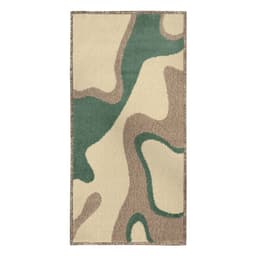 Tapete Herat New Retangular Roselan (50x100) Bege e Verde