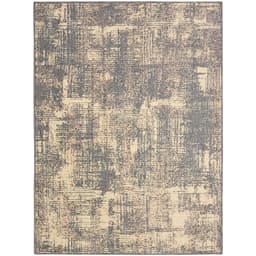 Tapete Labella Patina Retangular Veludo (150x200) Cinza e Bege