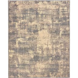 Tapete Labella Patina Retangular Veludo (200x250) Cinza e Bege