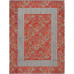 Tapete Lyre Retangular Polipropileno (200x290) Vermelho