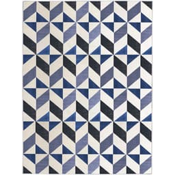 Tapete Lyre Retangular Polipropileno (300x400) Azul