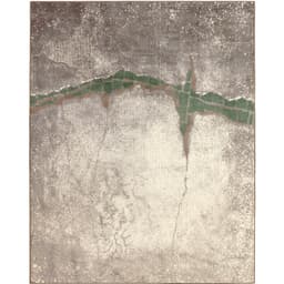 Tapete Perfeita Conexão Retangular Veludo (200x250) Cinza e Verde