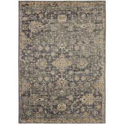 Tapete Rosimarie Blue Retangular Veludo (250x350) Cinza