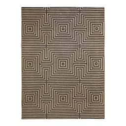 Tapete Sarja Retangular Roselan (50x100) Fibra e Preto