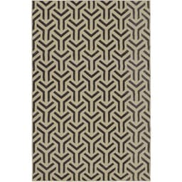 Tapete Supreme Retangular Polipropileno (200x300) Bege e Preto