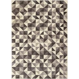 Tapete Supreme Retangular Polipropileno (400x500) Cinza e Branco