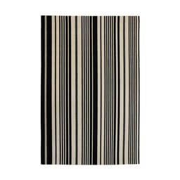 Tapete Tufting Aruba Retangular (100x150) Bege e Preto