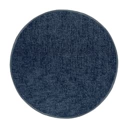 Tapete Tufting Elegant Redondo Bouclé (190x190) Azul Marinho