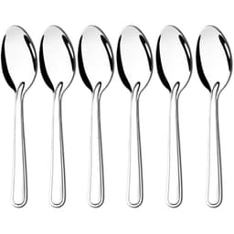 Kit 6 Colheres Grandes de Inox para Servir Arroz Molhos para Hotéis Restaurantes Taumer