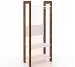Guarda Roupa Modulado Closet AZ1029 Branco Nogal Tecno Mobili