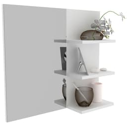 Espelheira para Banheiro 60 cm 3 Prateleiras Romana Branco