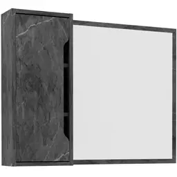 Espelheira para Banheiro 80 cm com 1 Porta Mármore Lunar