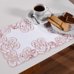 Americano Bordado Inglês 30x45 Tecido Acetinado Tessi Paris