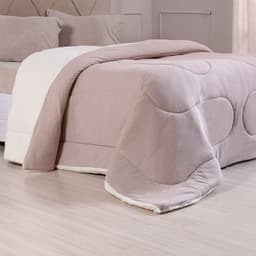 Coberdrom Duetto Casal Malha 100% Algodão Sherpa 180x240cm Castanha