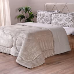 Coberdrom Duetto Plush Casal Malha 100% Algodão 200x220cm Funghi