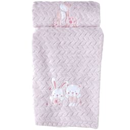 Cobertor Bebê Fluffy 110x90 com Aplique Bordado Malve