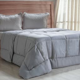 Edredom Prime Casal 3D Embossed 180x220cm Platina