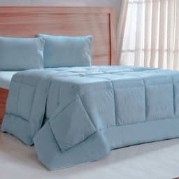 Edredom Prime Super King 3D Embossed 260x280cm Bruma Azul